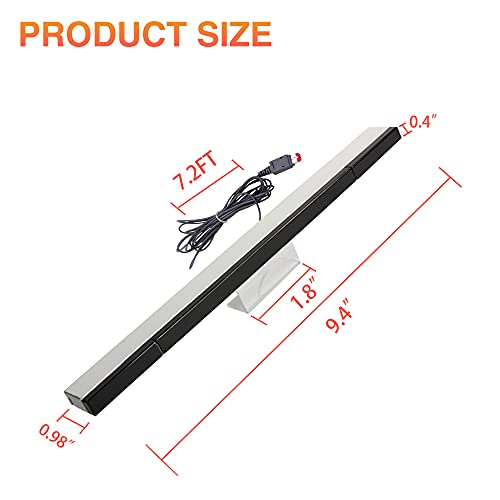 3 In 1 Accessories Bundle Kits For Wii, Ac Power Supply Adapter + Composite Audio Video Cable And Wired Infrared Ray Sensor Bar Compatible With Nintendo Wii #TOP1