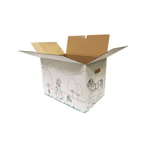 4 Boîtes de déménagement pour enfant double épaisseur (48x32x36cm - Princess Box à fermeture automatique) Cover