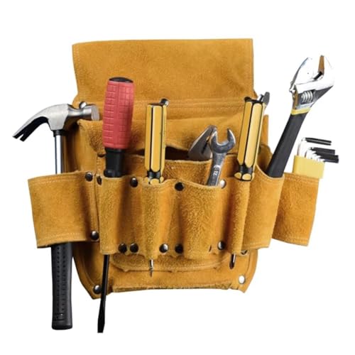 Rangement multifonction pour outils de réparation en cuir de vachette durable - 8