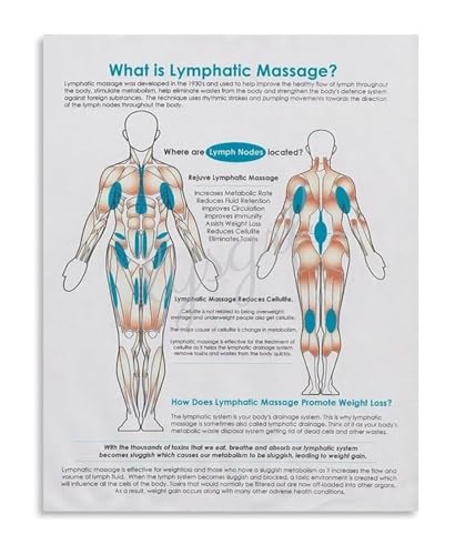 Lymphatic System Poster Facial Anatomy and Wellness Guide Canvas Art Print for Home Decor Relaxation Space Bedroom Wall Art?(Unf