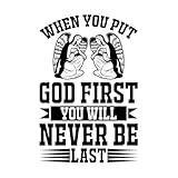 Schriftzugaufkleber christliche Bibel Sprüche 57.6x86.6cm Individuelle Anpassung Schwarz