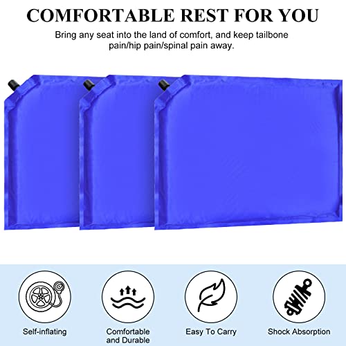 Sotiff 3 Pcs Inflatable Seat Cushion Portable Travel Camping Seat Cushion Moisture Resistant Memory Foam Seat With Package For Stadium Wheelchair Car Airplane 16 X 12 X 1.2 Inch #TOP5