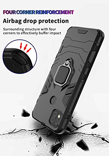 LEYAN Cover per Xiaomi Redmi 9C NFC, TPU/PC Dual