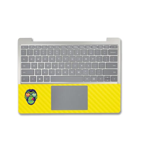 Image of MightySkins Carbon Fiber Skin Compatible with Microsoft Surface Laptop Go 3 (2023) Full Wrap Kit - Hypno Chimp | Protective, Durable Textured Carbon Fiber Finish | Made in The USA