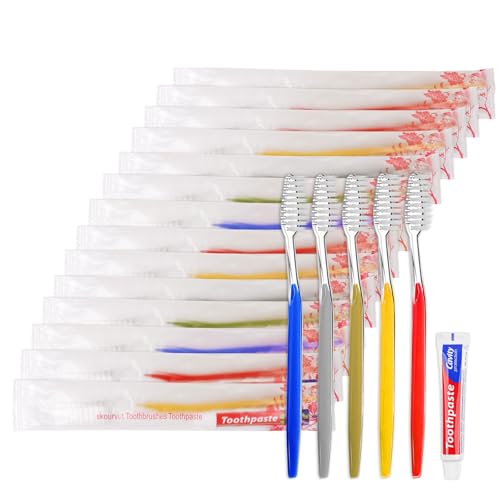 Brosses à dents jetables avec pâte à dents pour AirBnb et hôtels de charme