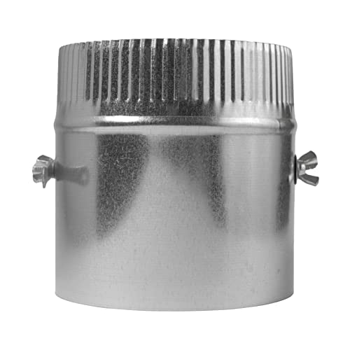 6-In Hvac Duct Manual Volume Damper With Sleeve - Galvanized Sheet Metal Round Volume Damper Airflow Ducting Branch, Adjustment Handle Hvac Air Balancing System - Easy To Install #TOP2