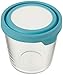 Anchor Hocking Trueseal Glass Food Storage Container with Airtight Lid, 7 Cup Tall, Mineral Blue