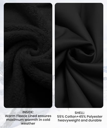 Image of GEEK LIGHTING Mens Fleece Lined Hoodies Zip Up Waffle Knit Thicken Hooded Sweatshirts Winter Jackets