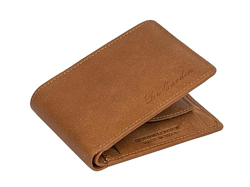 Buy DECARDIN Pure Leather Blue Wallet for Men | 6 Card Slots | 2
