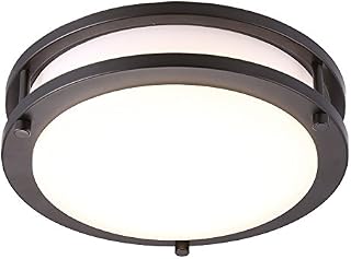 Cloudy Bay LED Flush Mount Ceiling Light,10 inch,17W(120W Equivalent) Dimmable 1050lm,3000K Warm White,Oil