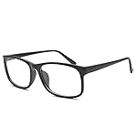 HUIHUIKK Nearsighted Oversize Myopia Glasses Everyday Use Mens Womens -6.00 Black Distance Glasses (NOT READING GLASSES)