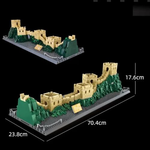 Image of SKY LINE OCEAN Great Wall of China Building Blocks Set (1407+ Pieces) | Famous Landmark Architecture Model Kit | Detailed Collectible Display Toy | STEM Gift for Teens & Adults | 6 Months Warranty