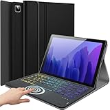 DKAHOEE Backlit Touchpad Keyboard Case for Samsung Galaxy Tab A7 10.4 2020 Release, 3-Zone Rainbow Backlit Wireless Keyboard with Slim Stand Case...