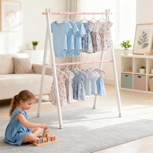 JSF Kids Hangers, Space Saving Baby Clothes Hangers 30 Pack,Infant Hangar. by JSF - Used condition - Image 7