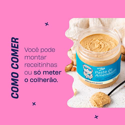 Mais Mu - Creme de Amendoim Crunchy - 450g - Chocolate branco