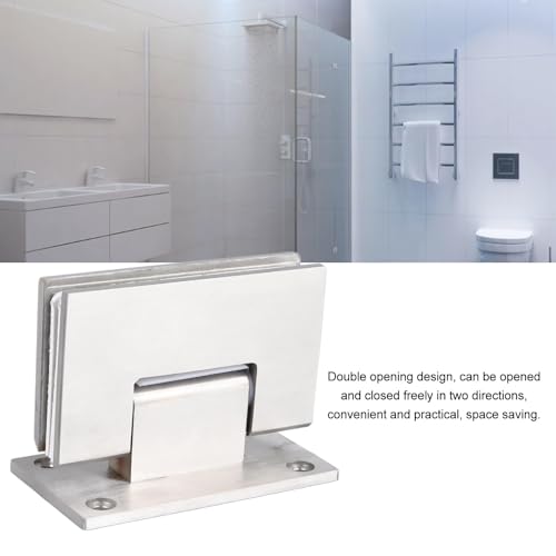 Charnière de porte de douche en acier inoxydable double ouverture design épuré