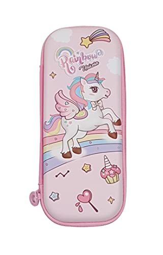 Image of Crackles rackles Premium Stylish Unicorn Print Hardtop EVA Pencil Case Pouch School Kids, Girls and Boys (Multiple olors and Designs) Pack of 1