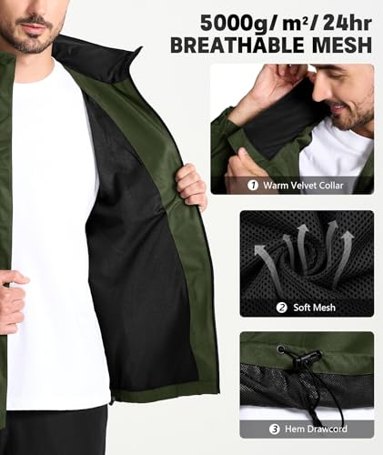 Image of SWISSWELL Men's Rain Suits High Visibility Reflective Motorcycle Rain Gear Waterproof Breathable Jacket and Pants