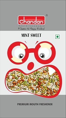 Image of Chandan Mouth Freshener Mint Sweet Mukhwas 100% Natural | Pack of 5 | 200g | Contains Fennel Mixed with Spices
