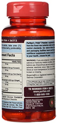 Puritan's Pride Tart Cherry Turmeric Complex-60 Capsules #TOP2