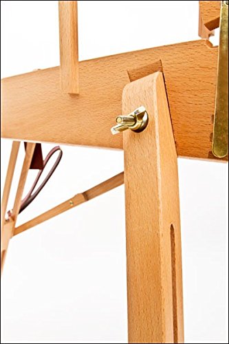 Paris Deluxe Artist French Easel W/Leather Carry Strap Holds Paint Canvas Up To 32 Inches - Finished Beechwood #TOP3