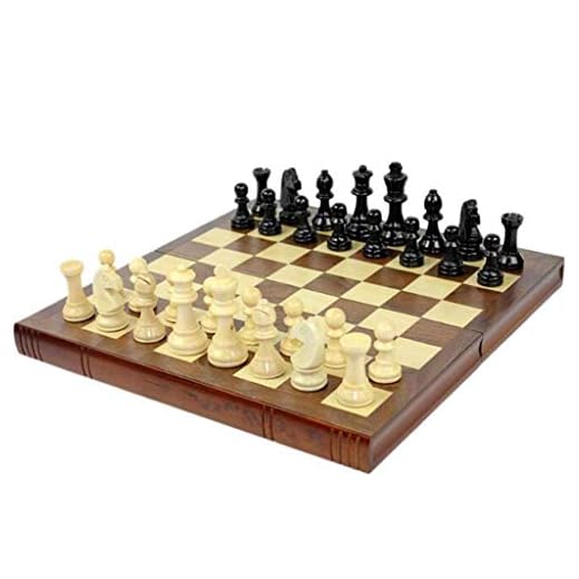 YUHT Schack Trä Internationellt schackset Fällbara bitar Set Brädspel Roligt spel Schackspel Kollektion Bärbar Brädspel Schackset
