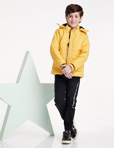 Image of Amazon Brand - Jam & Honey Boys Quilted Winter Jacket With Detachable Hood | Age 2-12 Years