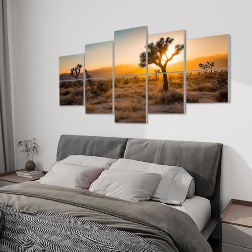 10 Pack Paneles Acústicos Decorativos con Paisaje Atardecer en Desierto Joshua Tree California, Tratamiento Acústico para Estudio y Oficina miniatura 6