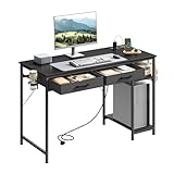 DURABLE & STABLE : Le cadre métallique robuste et le plateau en bois d'ingénierie forment un bureau étagère solide et durable. La structure métallique permet une utilisation durable. Les pieds réglables sont conçus pour s'adapter aux différents sols