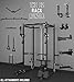 Eonfit E2 Power Cage，1500LB Squat Rack with Cable Crossover System.Multi-Function Power Rack for Home Gum.All-in-One Squat Rack with More Training Attachments (Black, Bench Package)