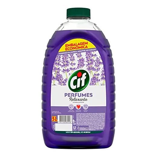 Limpador de Uso Geral Perfumado Relaxante Lavanda Silvestre Cif Perfumes Frasco 3l Embalagem Econômica, Cif