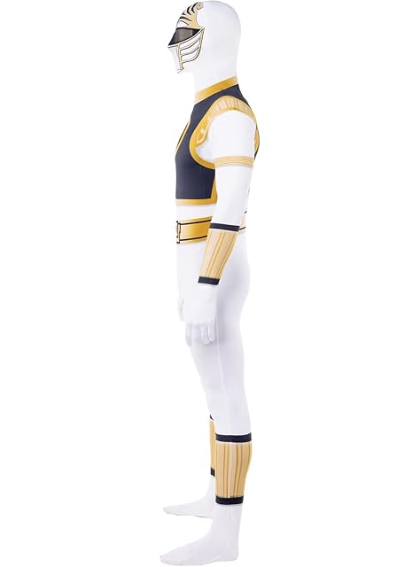 Foto 6 de 8 de Funidelia Disfraz Power Ranger Blanco Segunda piel para hombre y mujer, Licencia Oficial, Talla XXL Películas…