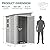 Devoko 5x4 FT Plastic Storage Shed with Floor, Waterproof Resin Outdoor Tool Shed with Lockable Door, Outside Garden Shed for Backyard Patio Lawn, Light Grey