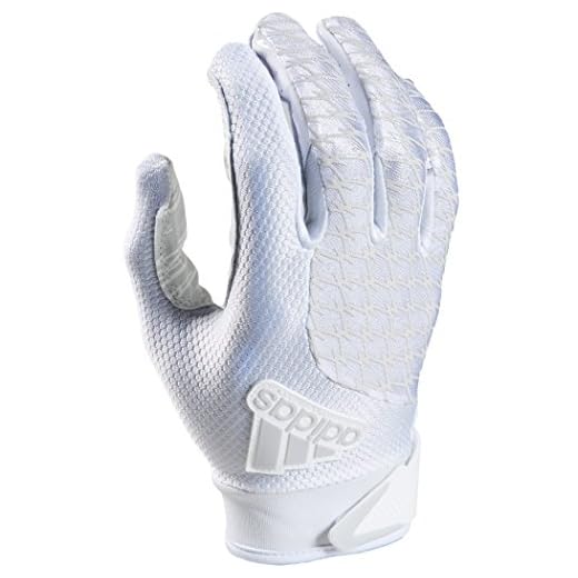 adidas ADIFAST 2.0 Football Receivers Gloves, White/White, Large