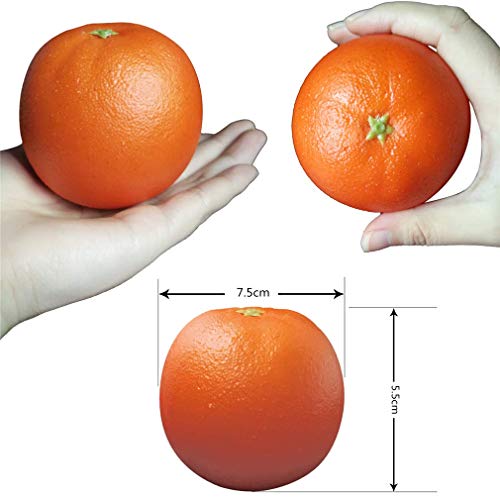 Image of Ulalaza 6Pcs Fake Orange Artificial Fruits Model Lifelike Tangerine Home House Kitchen Party Decoration Desk Ornament