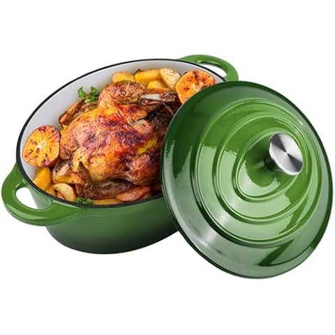 Alathote 5.5 Quart Enameled Dutch Oven Cover