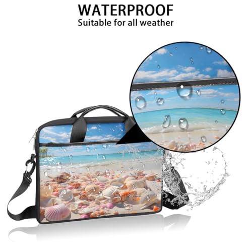 Bolso para laptop 15 pulgadas con diseño de conchas marinas miniatura 3