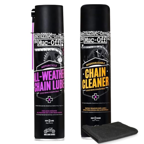 Muc-Off Motorcycle Chain Cleaner & All-Weather Chain Lube Bundle
