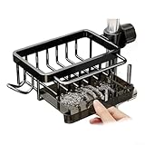 Hosrivae Küchenspüle-Organizer mit Ablaufschale, Weltraum-Aluminium-Wasserhahn-Regal...