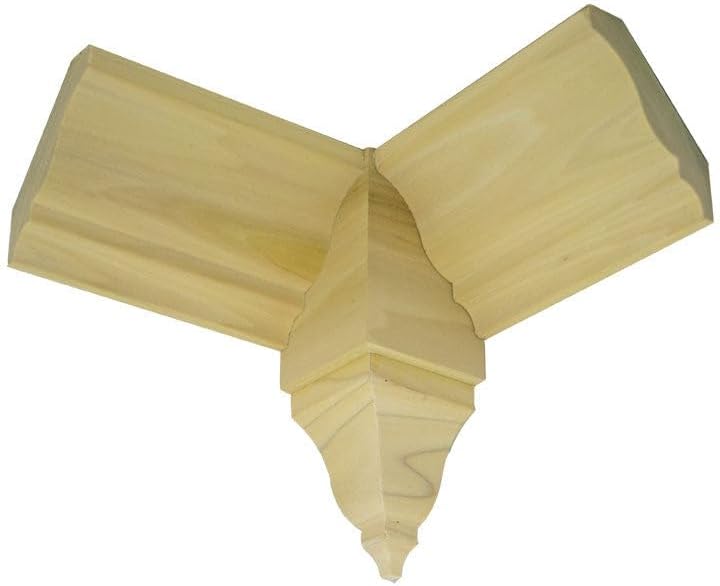 Hardwood Crown Molding Inside Corner Block EWCR61, Poplar