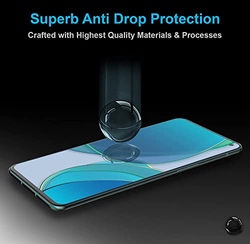 Image of HD Tempered Glass Screen Protector Compatible For OnePlus 8T With Edge To Edge Coverage And Easy Installation Kit