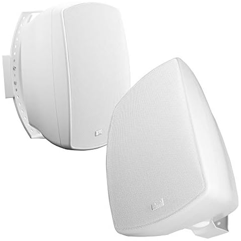 OSD 6.5" Outdoor Patio Speaker Pair 150W, IP54 Weather Resistant, Full Motion Bracket White AP650 Cover