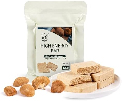 Emergency Food Ration Bars, Mushroom Flavor Survival Energy Bar Supply for Outdoor Camping Emergency Snowstorm Earthquake Disaster Preparedness Kit with 20 Years Long Self Life, 120g/bar