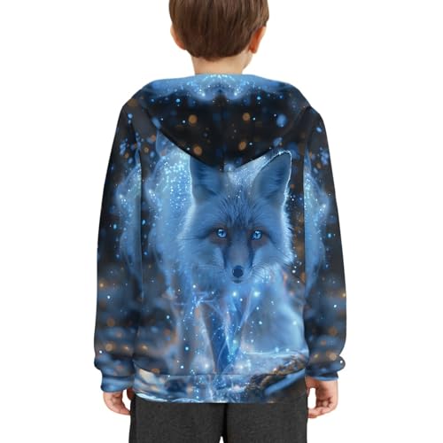 Image of GLUDEAR Teen Boys Girls Novelty Animal Galaxy Hoodies Sweatshirts Pullover