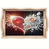 Exquis Cadeau - Ce plateau de service décoratif DIY Diamond Art Painting n'est pas seulement extrêmement pratique, il convient également très bien comme cadeau pour votre partenaire, vos proches, vos amis. Les palettes en bois peuvent non seulement être utilisées pour conserver des aliments, mais aussi comme plateaux pour ranger des clés, des télécommandes, des livres et des plantes.