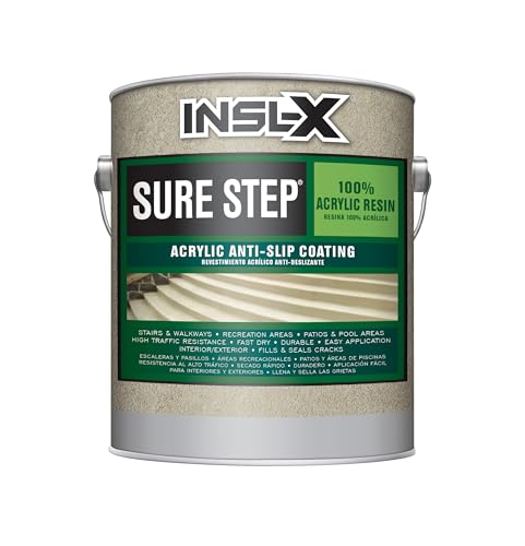 Image of INSL-X Sure Step Acrylic Anti-Slip Paint, White, 1 Gallon (Pack of 1)
