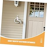 Cabilock 6stücke Behindertengerechtes Wc-schild Mit Rollstuhlsymbol Selbstklebender Aufkleber Für Behindertentoiletten in Kliniken Praxen Und Öffentlichen Bereichen