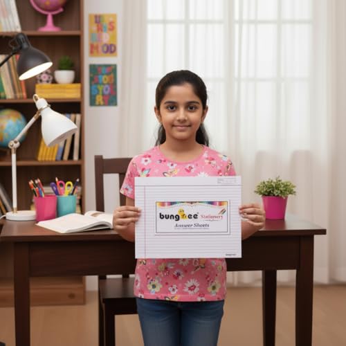 Answer Sheets for Exam practice CBSE ICSE DU - 800 Ruled Pages / 400 Sheets / 200 Joint Sheet without Fold - With Margin, No Hole for Tag