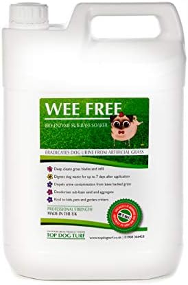 WEE FREE 5 Ltr Artificial Grass Cleaner and Pet Odour Eliminator for Dog Urine - Disinfectant, Neutraliser and Deodoriser for Dog Wee on Astro Turf and Fake Lawns. Safe for Dogs and Animals.