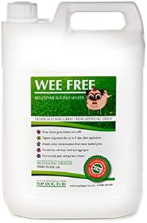 WEE FREE 5 Ltr Artificial Grass Cleaner and Pet Odour Eliminator for Dog Urine - Disinfectant, Neutraliser and Deodoriser for Dog Wee on Astro Turf and Fake Lawns. Safe for Dogs and Animals.